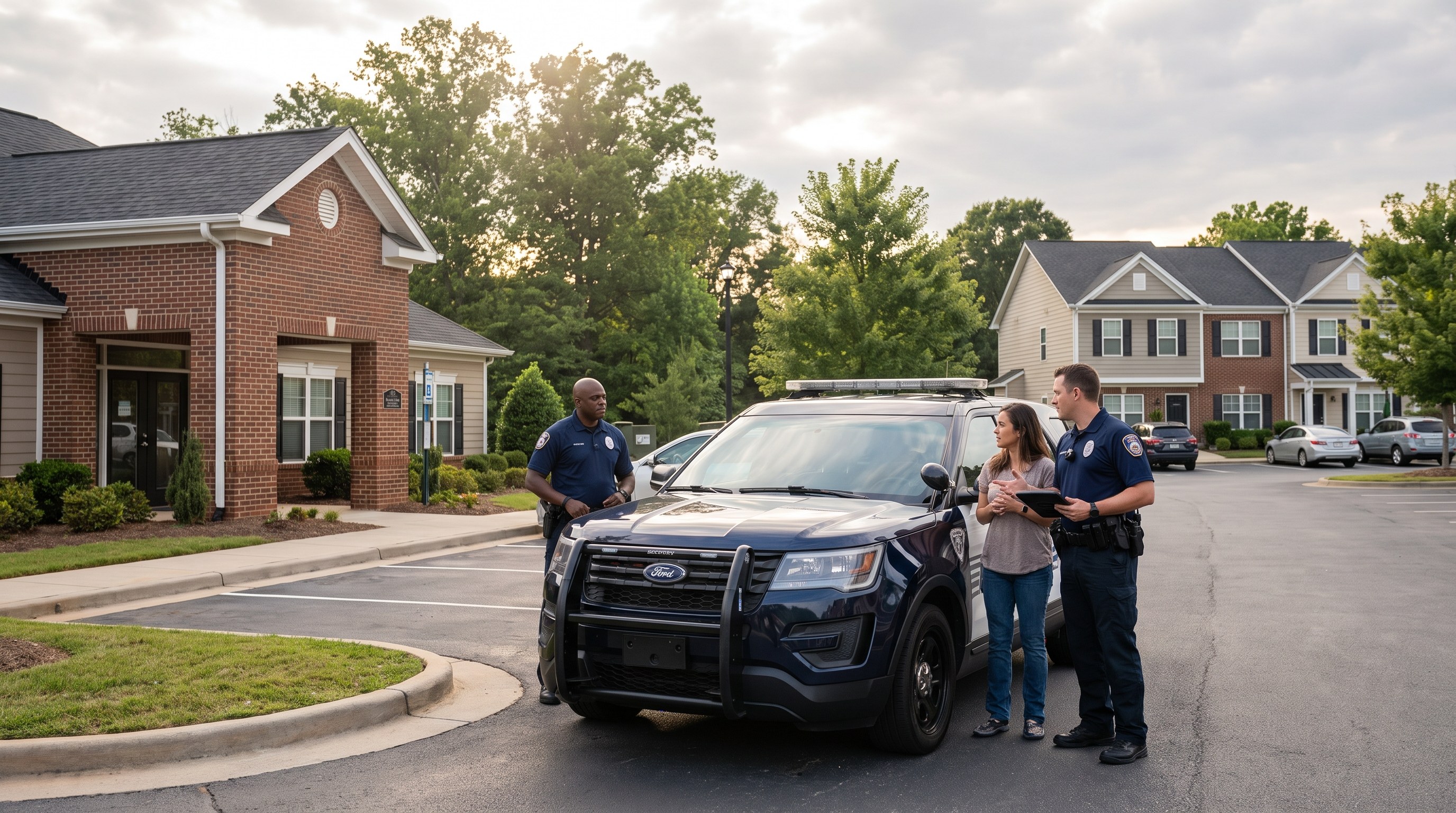 Paladin public safety officers on mobile patrol at a Charlotte multifamily property